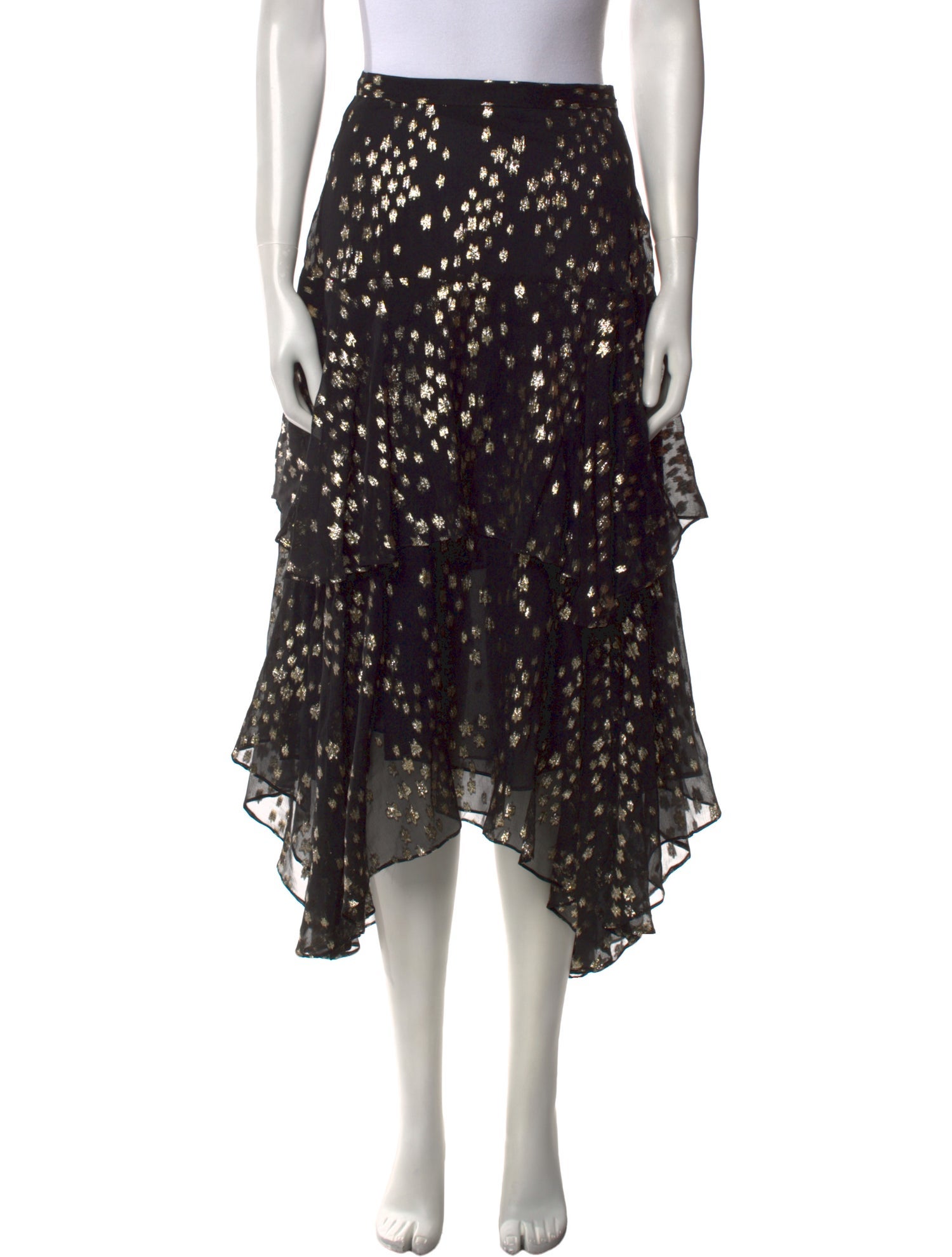 LoveShackFancy Silk Midi Length Skirt