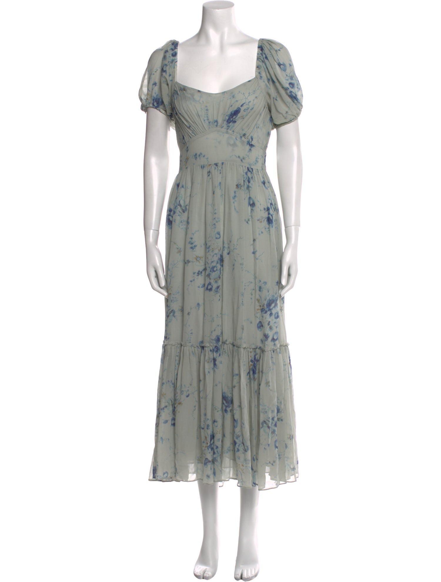 LoveShackFancy Silk Midi Length Dress