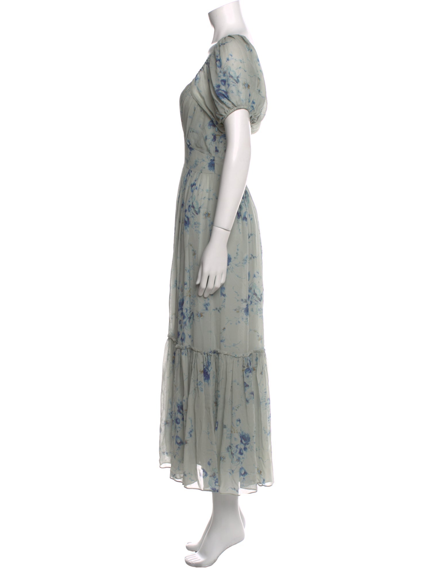 LoveShackFancy Silk Midi Length Dress