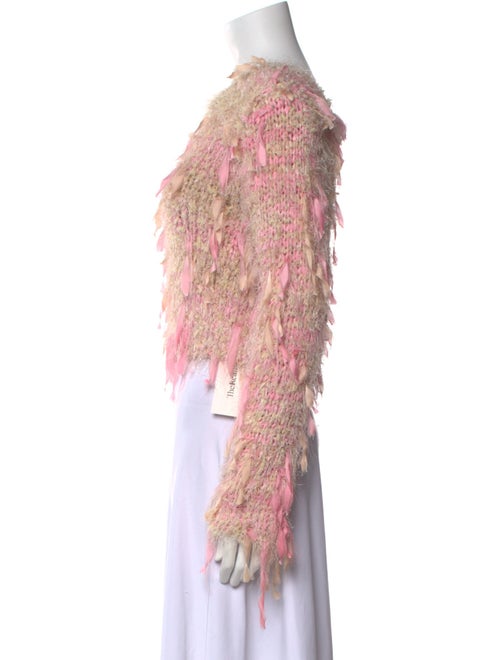 LoveShackFancy Lace Pattern Bateau Neckline Crop Top