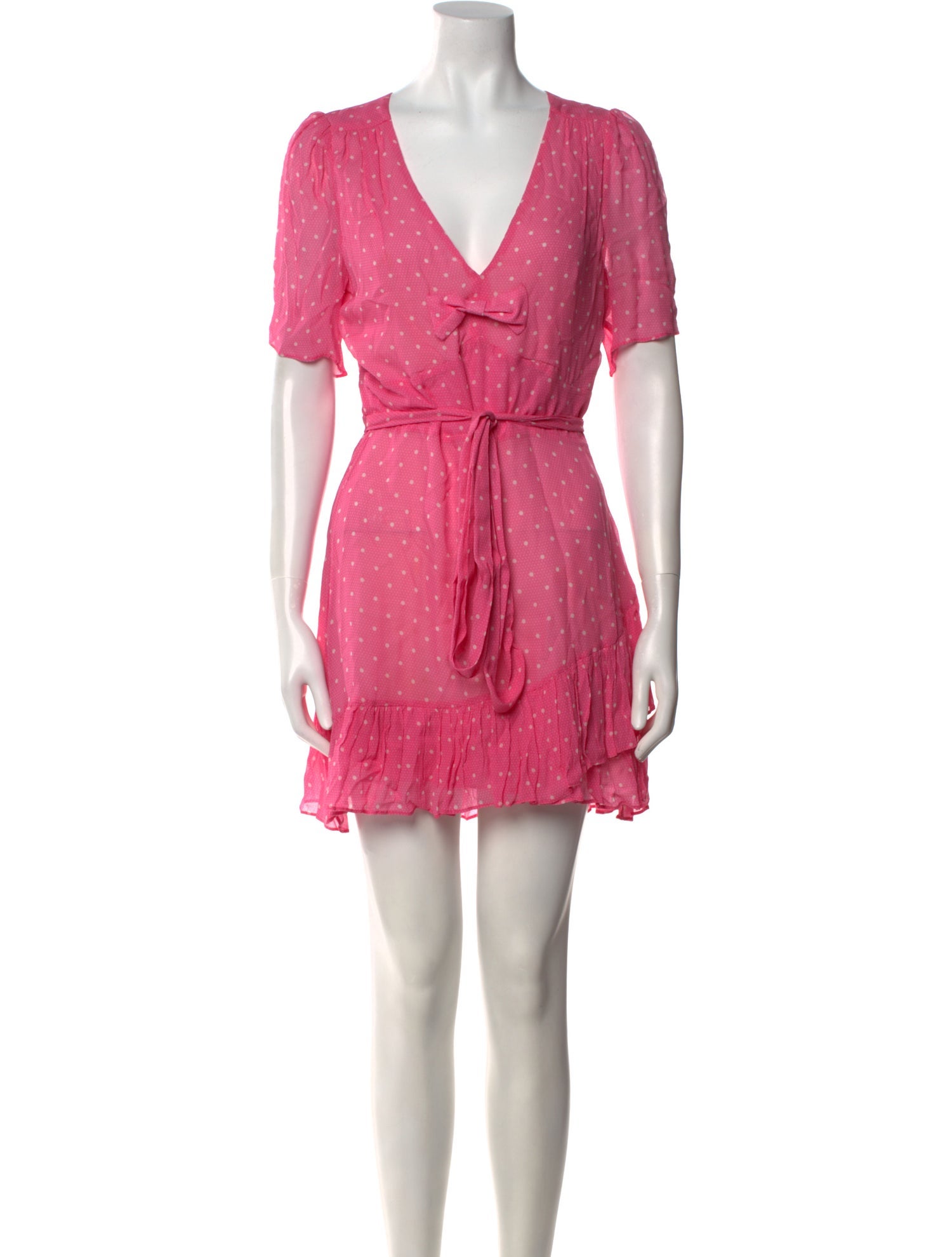 LoveShackFancy V-Neck Mini Dress