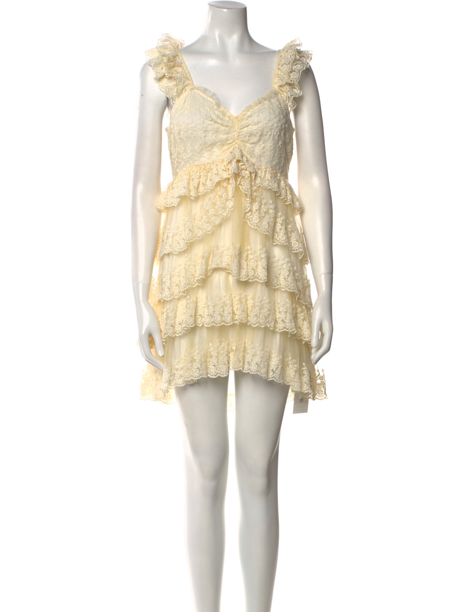 LoveShackFancy V-Neck Mini Dress w/ Tags