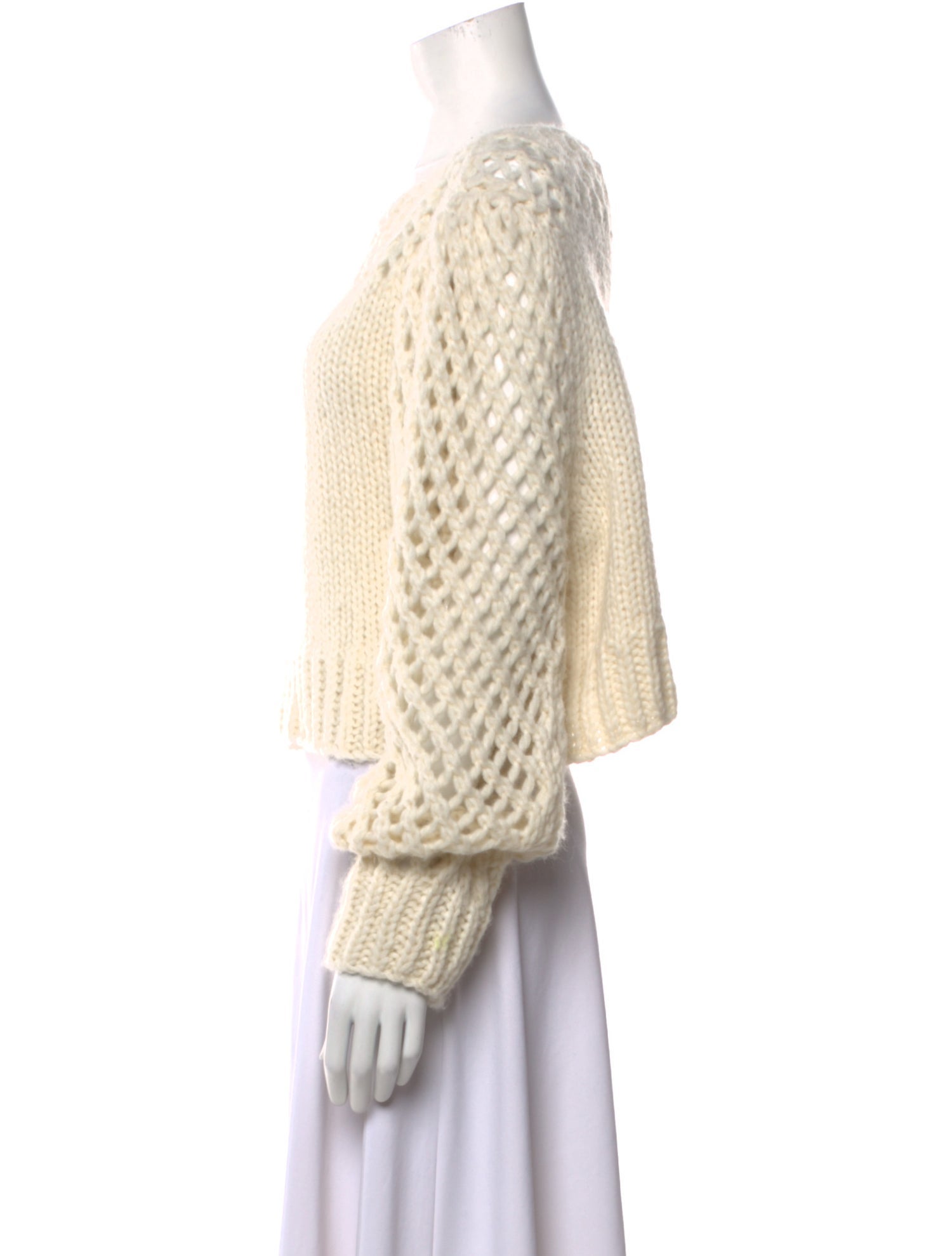 LoveShackFancy Baby Alpaca Bateau Neckline Sweater w/ Tags