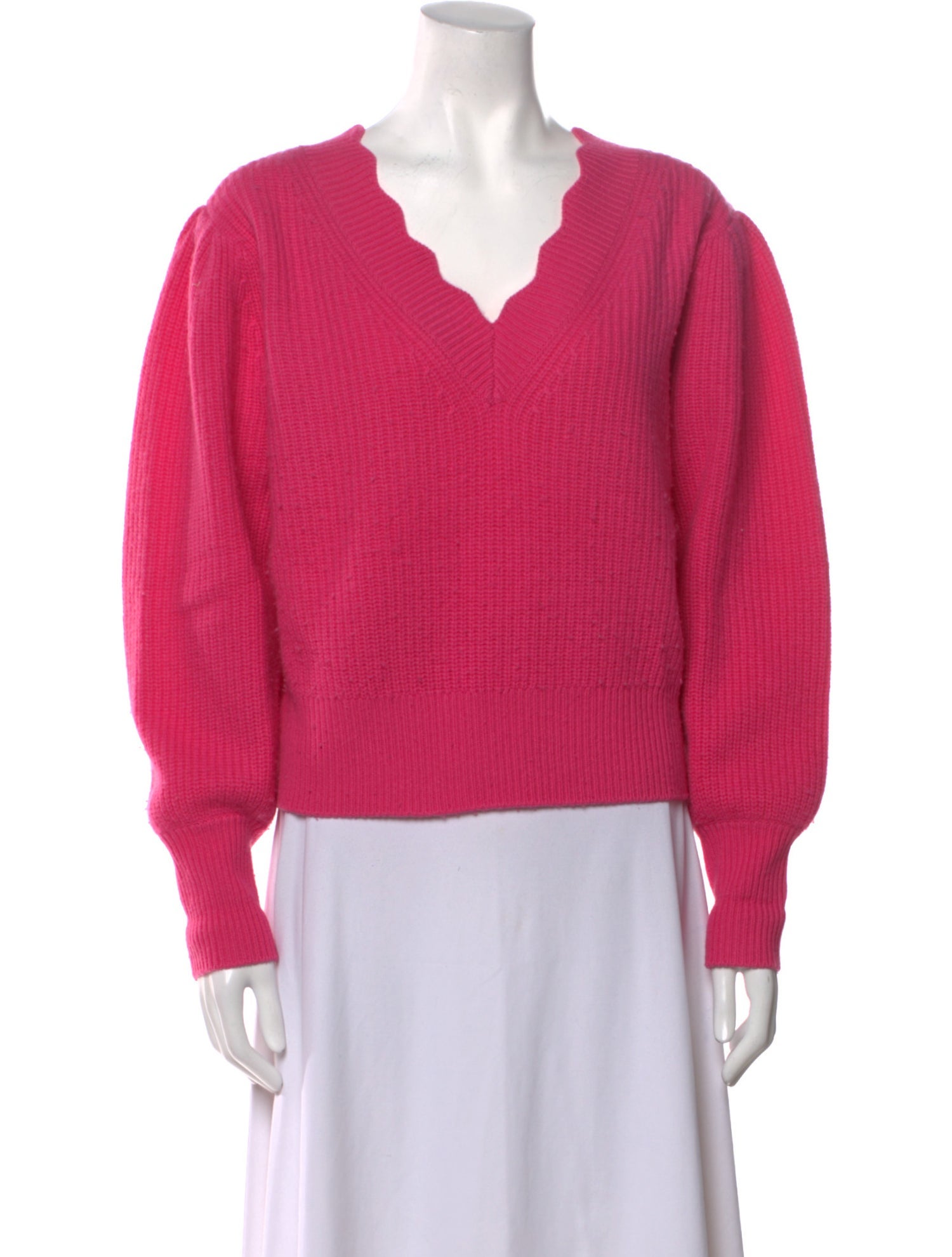 LoveShackFancy Wool V-Neck Sweater