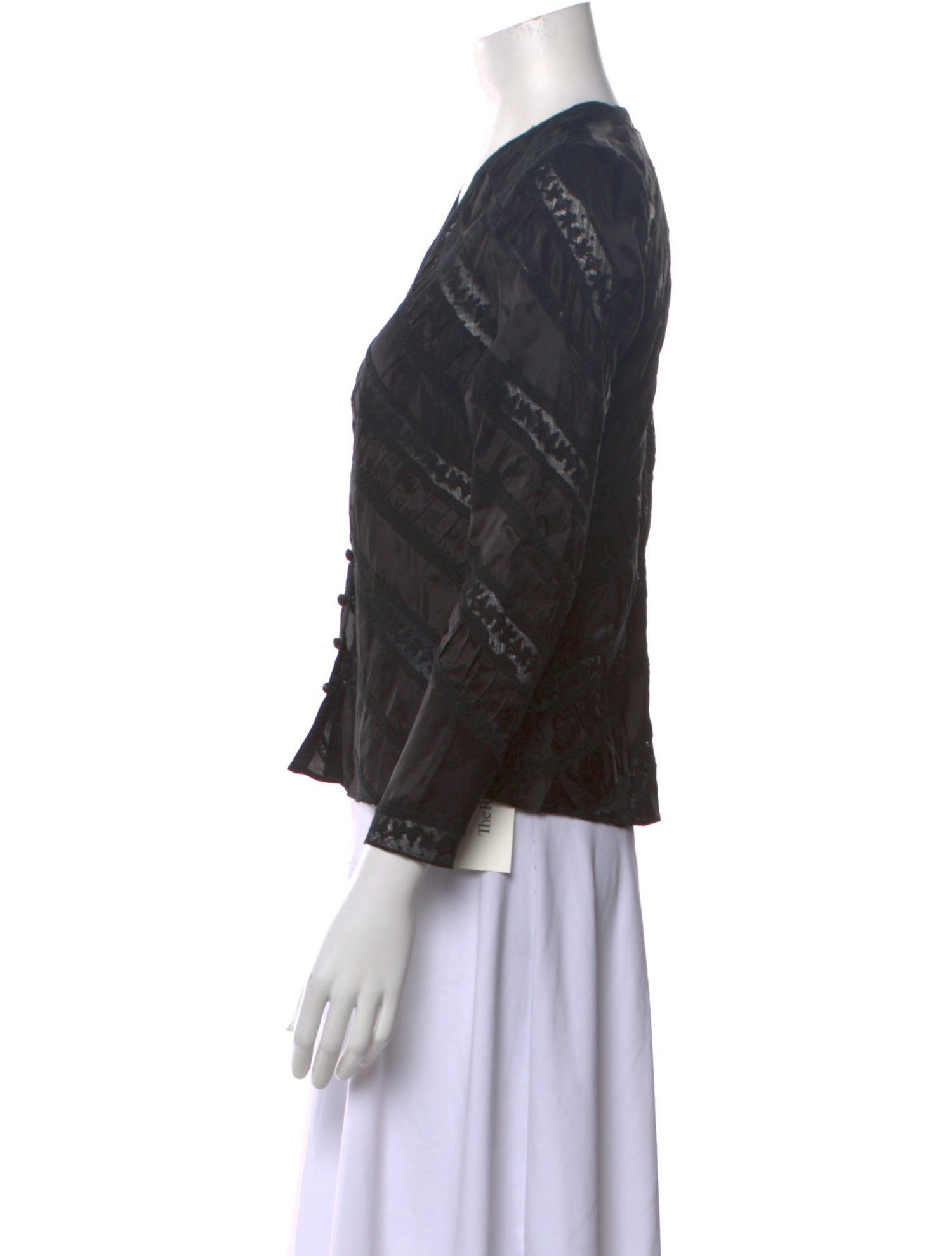 LoveShackFancy V-Neck Three-Quarter Sleeve Top