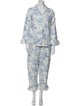 LoveShackFancy Floral Print Ruffle Embellishment Pantsuit