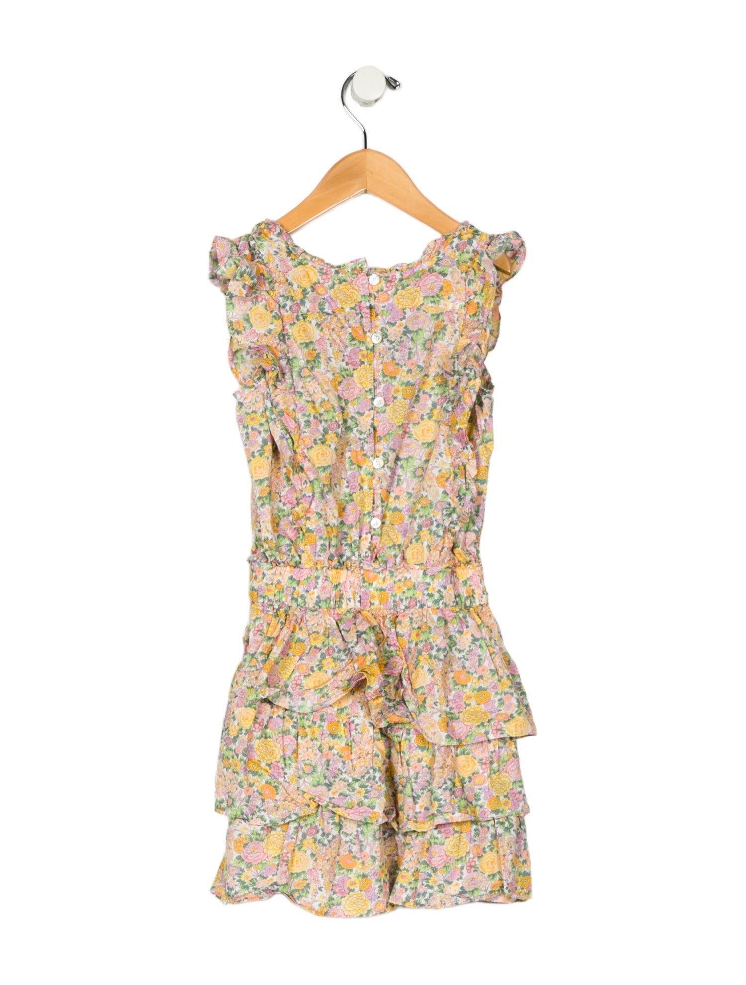 LoveShackFancy Girls' Liberty Fabric Floral Print Dress