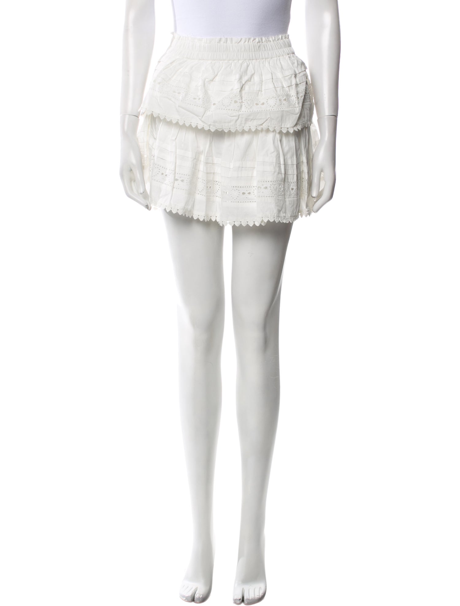 LoveShackFancy Ruffle Embellishment Mini Skirt w/ Tags