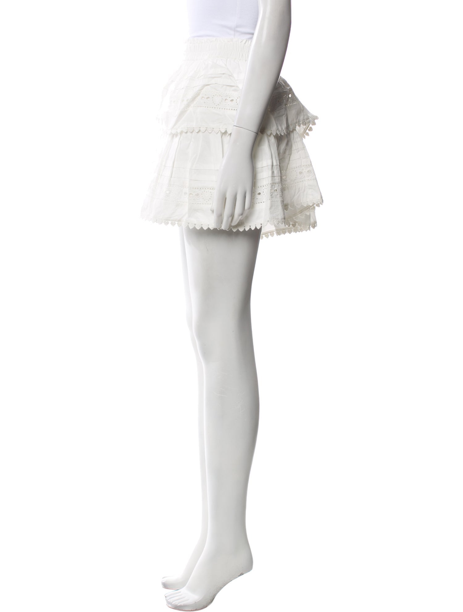 LoveShackFancy Ruffle Embellishment Mini Skirt w/ Tags