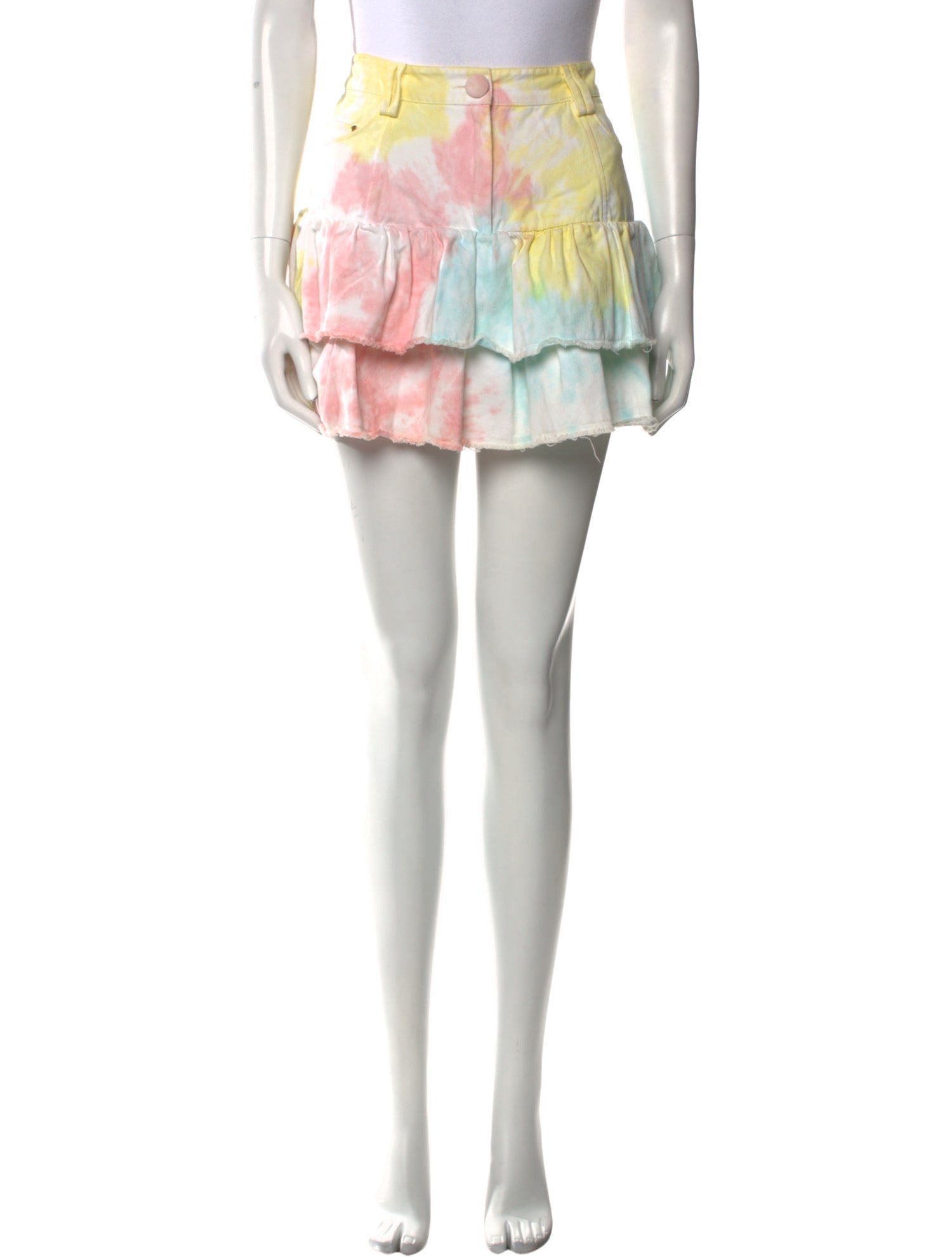 LoveShackFancy Tie-Dye Print Mini Skirt