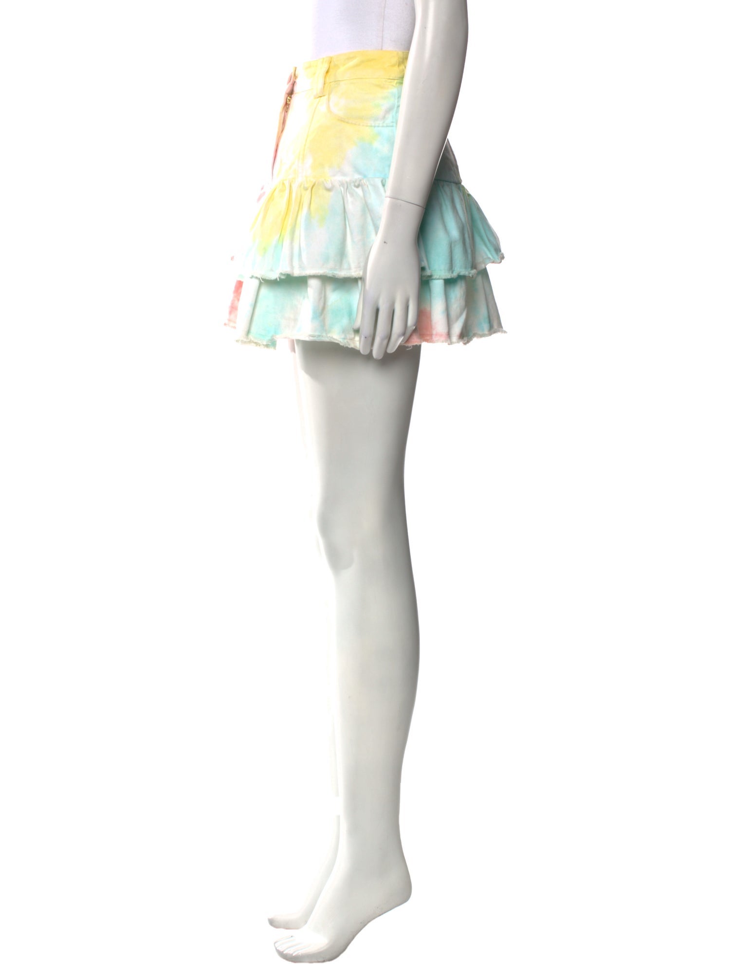 LoveShackFancy Tie-Dye Print Mini Skirt