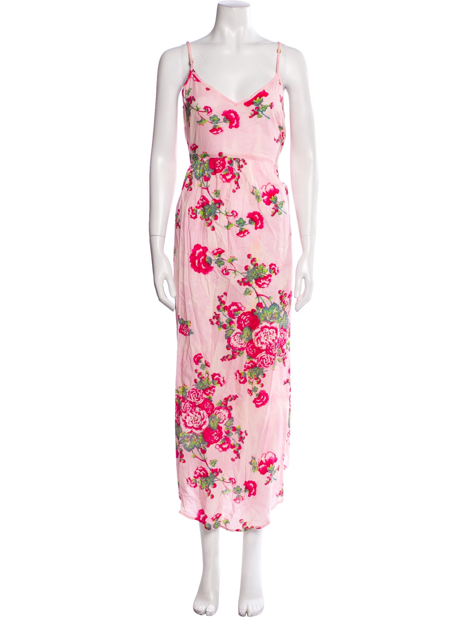 LoveShackFancy Floral Print Midi Length Dress