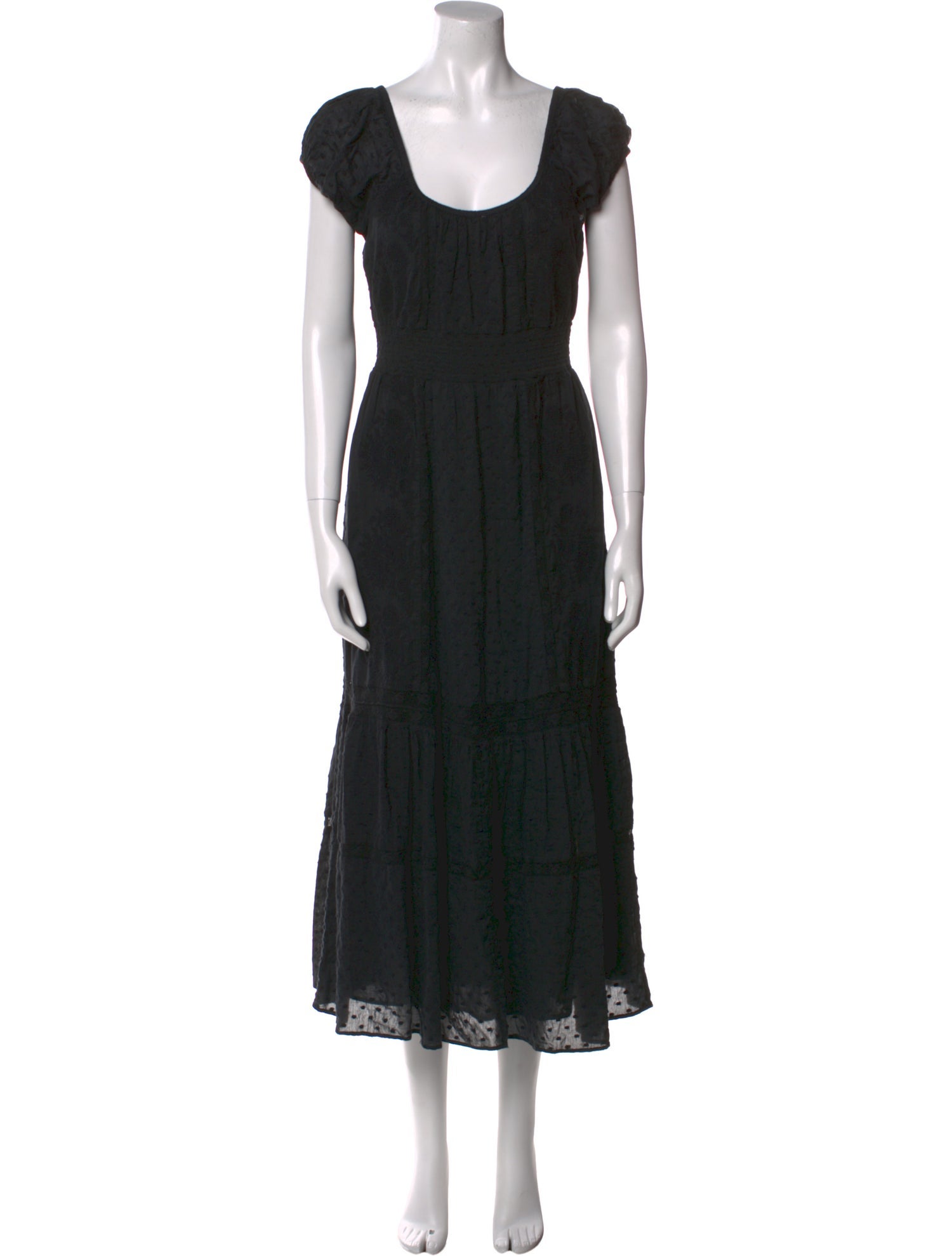 LoveShackFancy Scoop Neck Long Dress