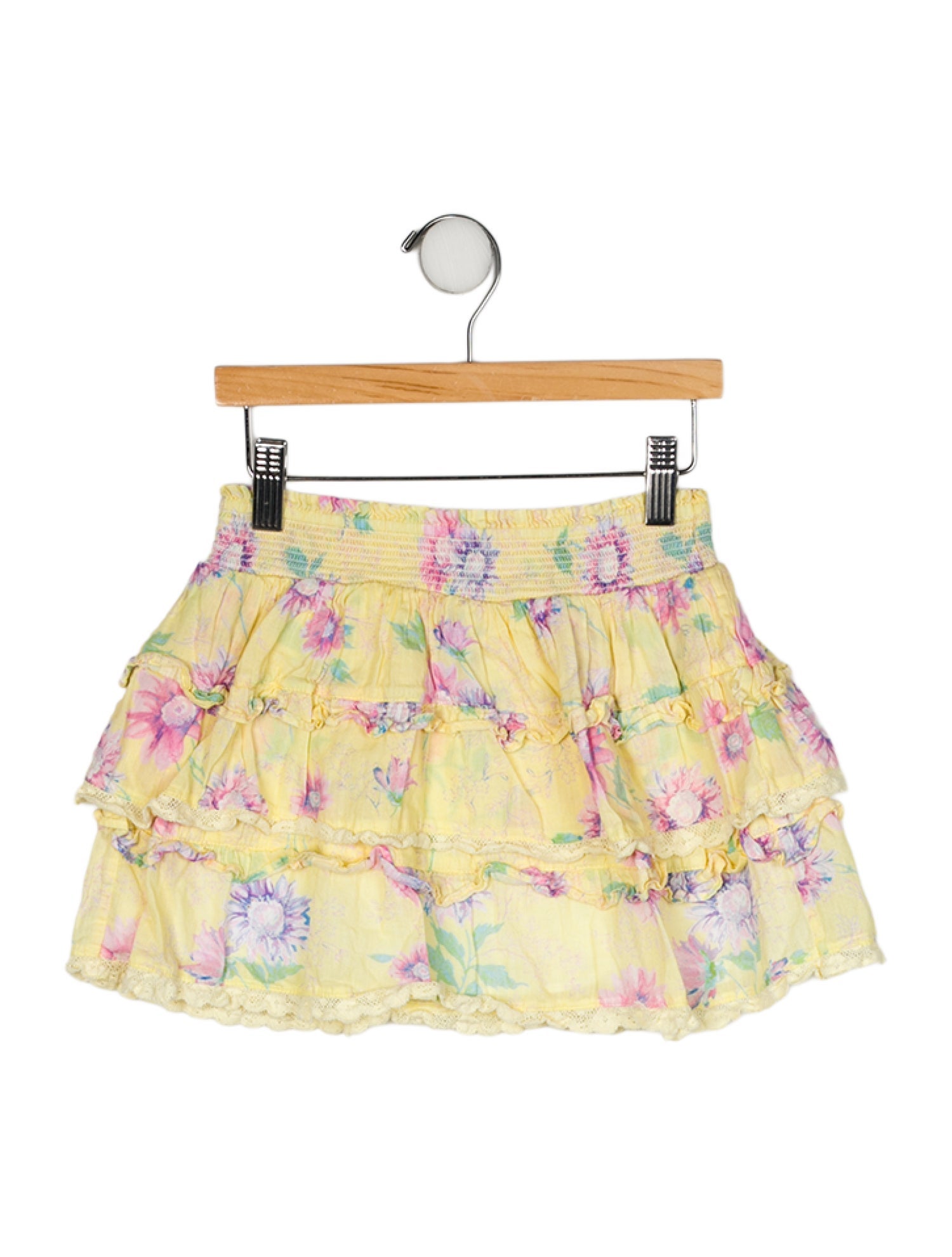LoveShackFancy Floral Print Skirt