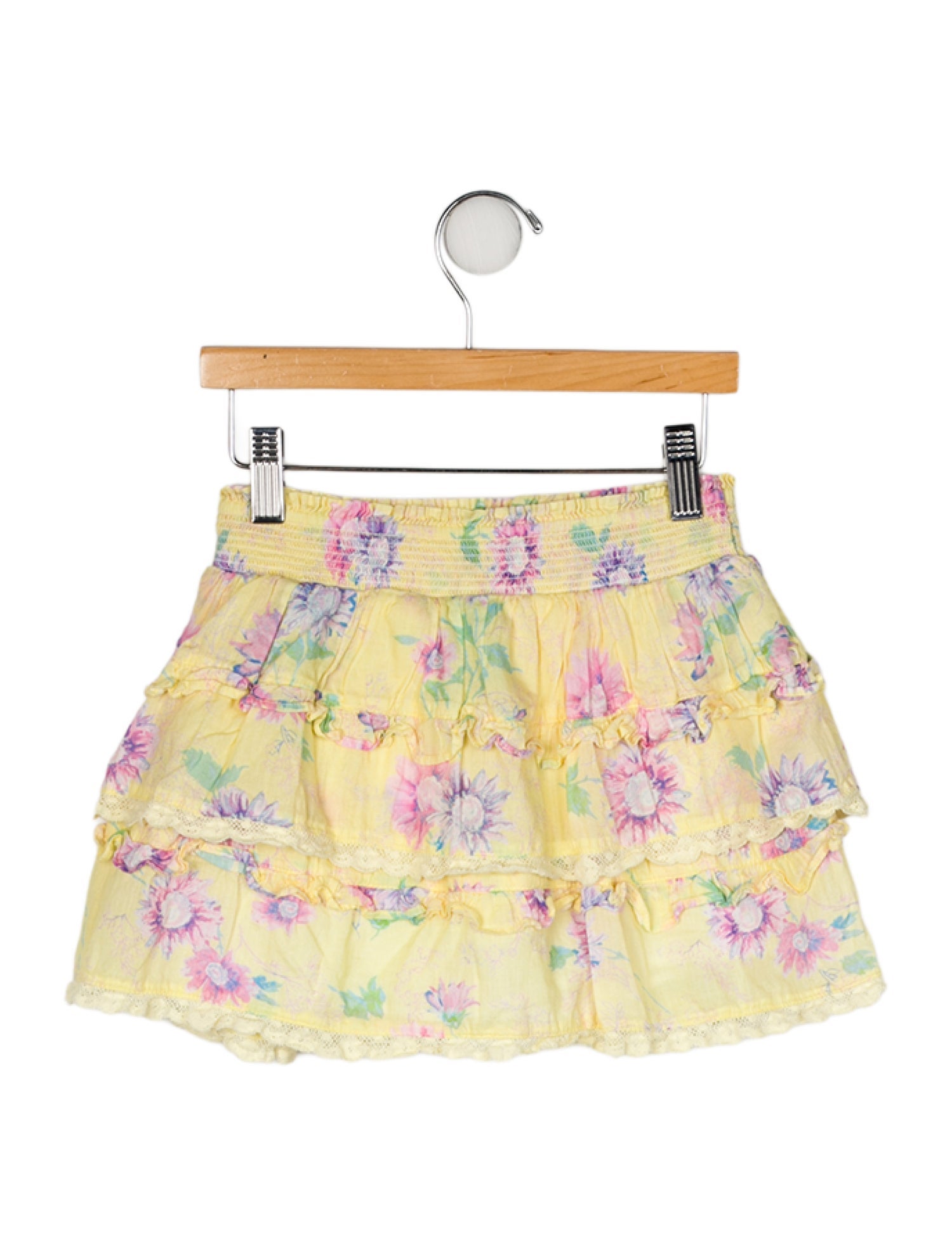 LoveShackFancy Floral Print Skirt