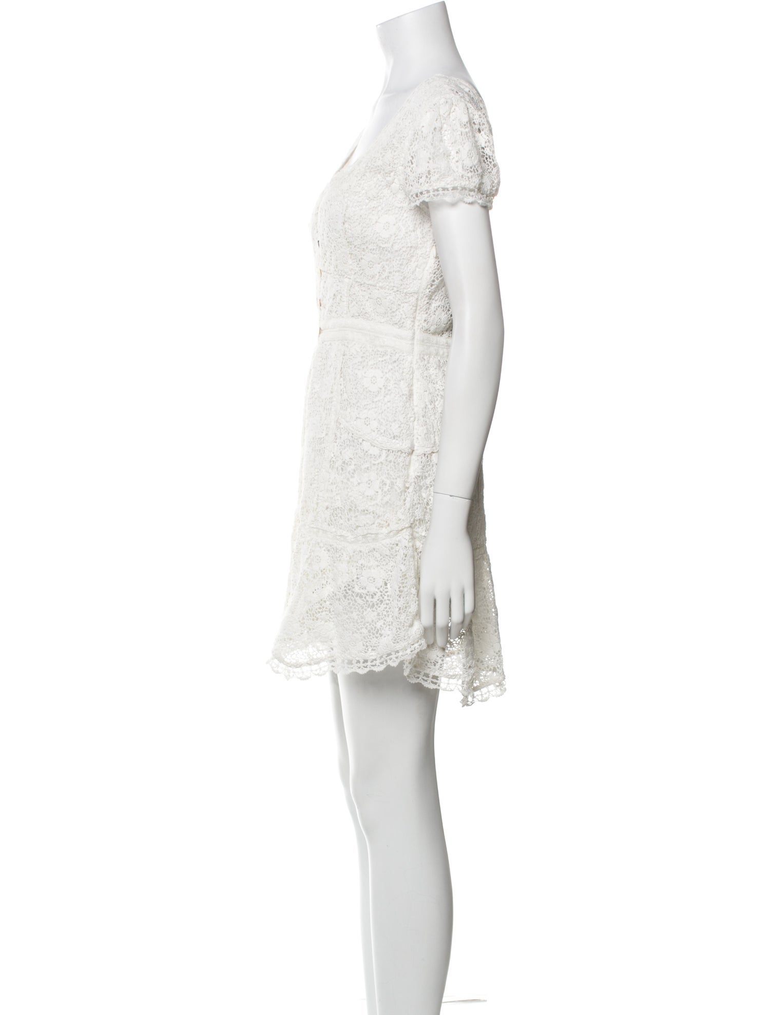 LoveShackFancy Lace Pattern Mini Dress