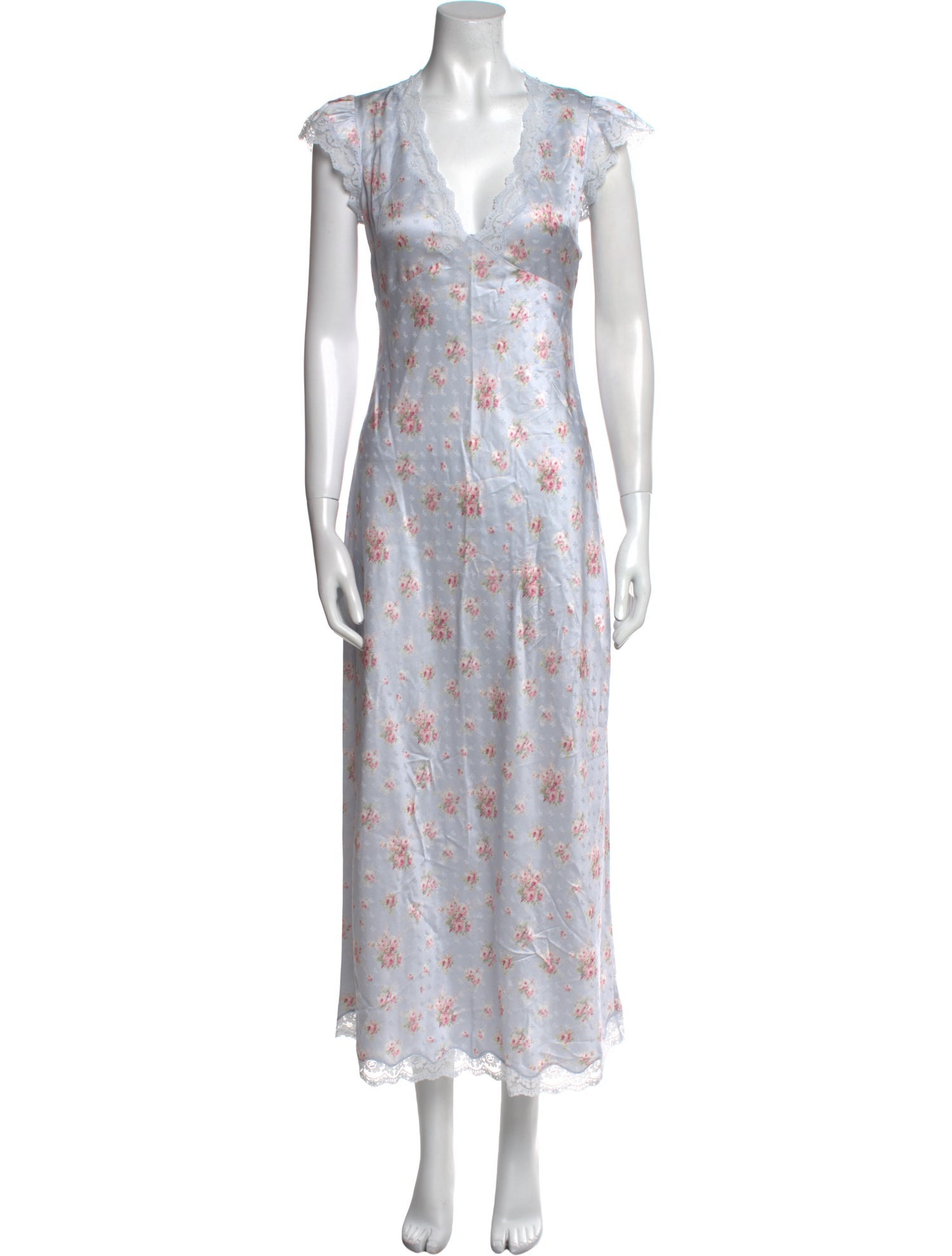 LoveShackFancy Floral Print Long Dress