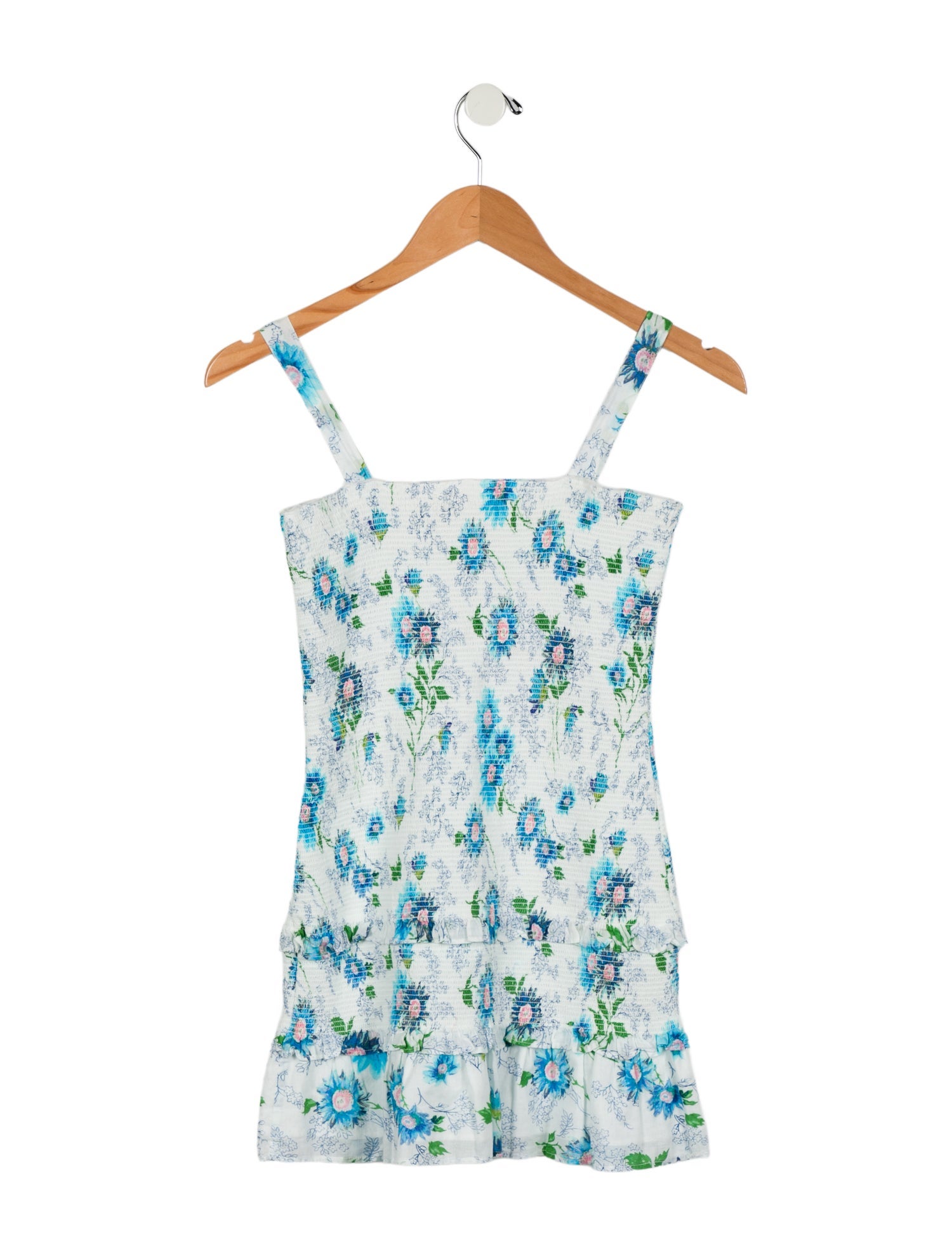 LoveShackFancy Girls' Floral Sleeveless Dress