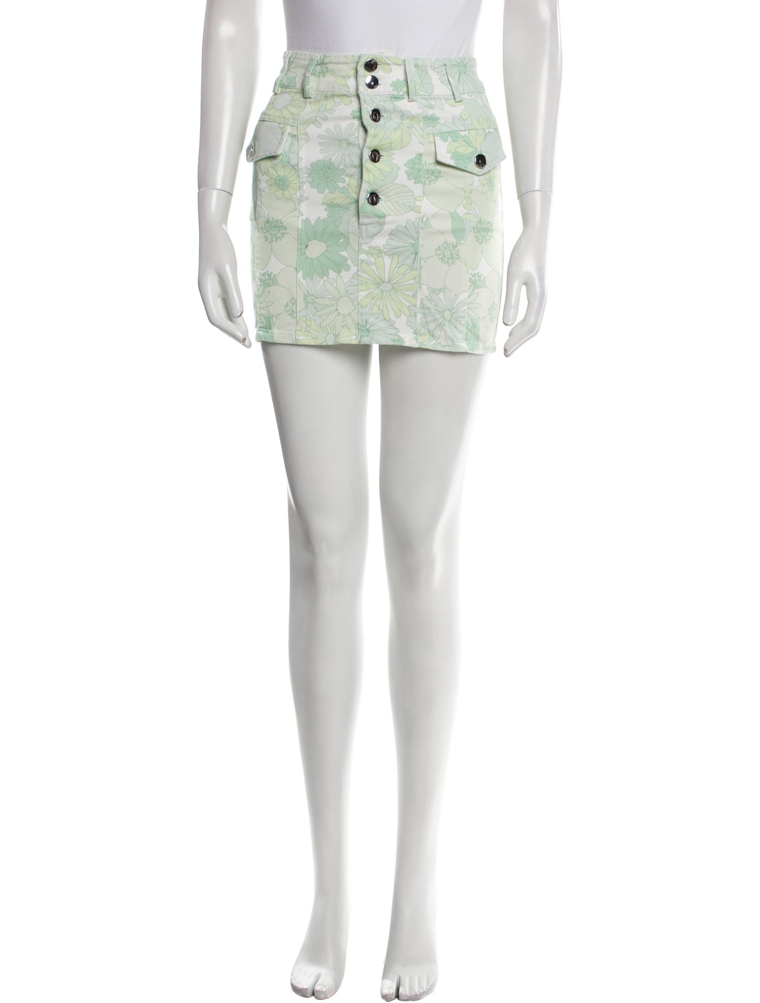 LoveShackFancy Printed Mini Skirt