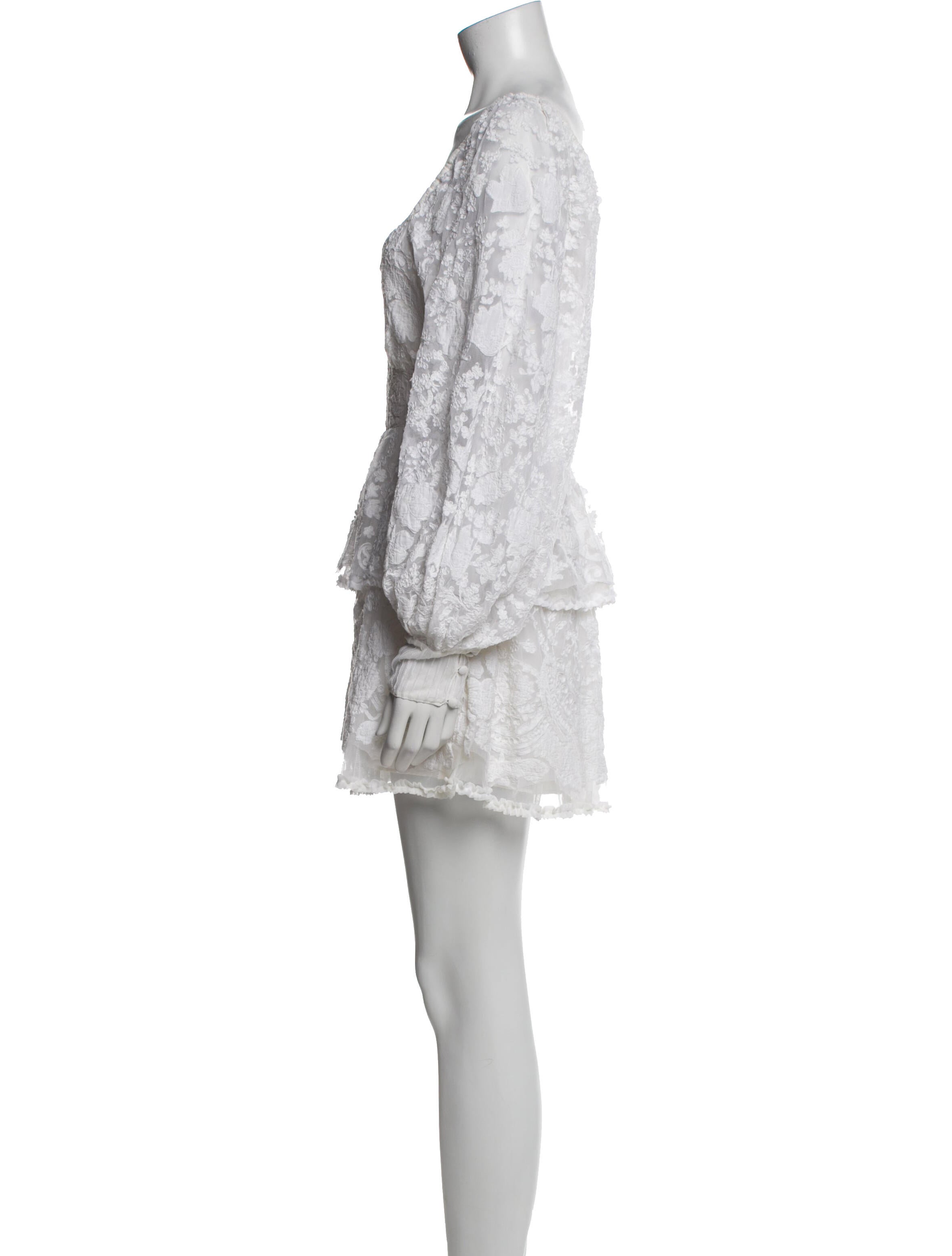 LoveShackFancy Lace Pattern Mini Dress