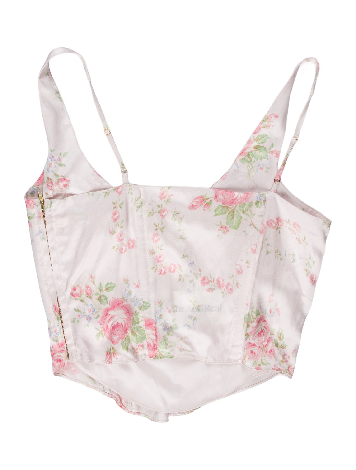 LoveShackFancy Silk Floral Print Blouse