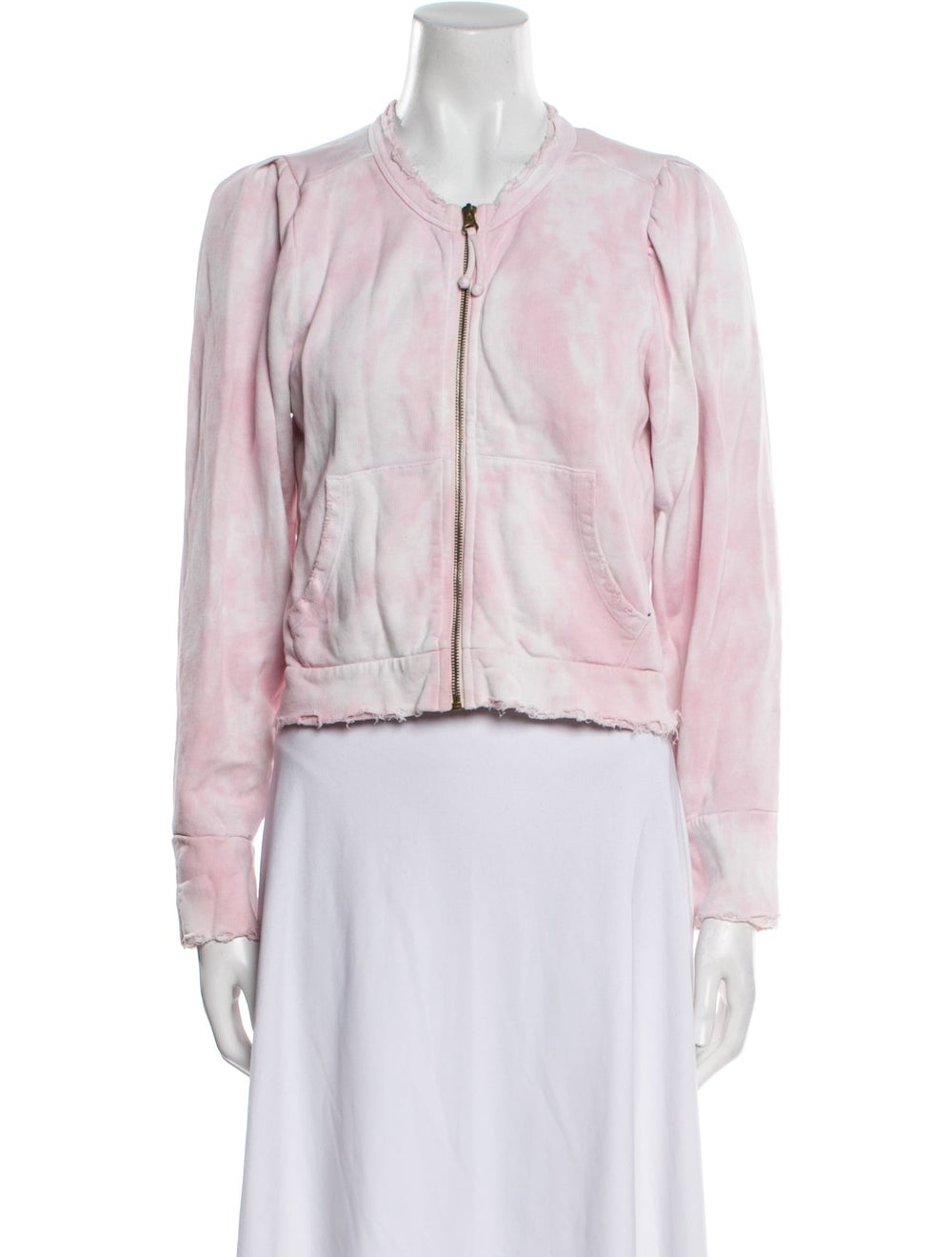 LoveShackFancy Evening Jacket Pink Distressed Acc… - image 1