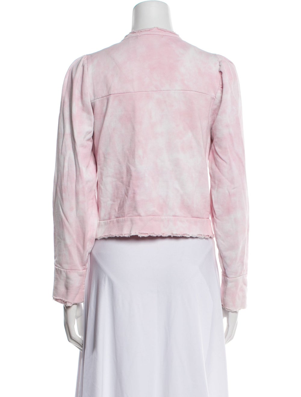 LoveShackFancy Evening Jacket Pink Distressed Acc… - image 3