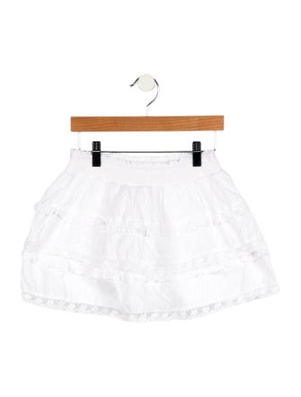 LoveShackFancy Girls' Lace Trim Skirt