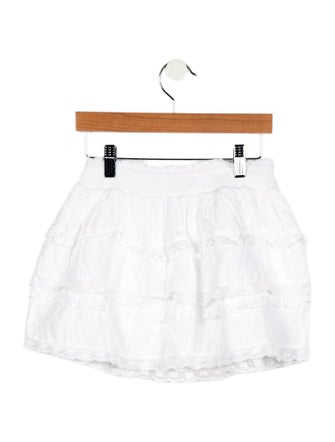 LoveShackFancy Girls' Lace Trim Skirt