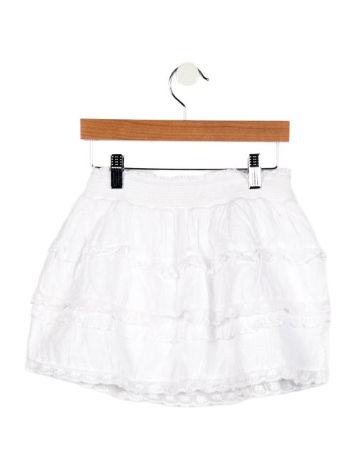 LoveShackFancy Girls' Lace Trim Skirt
