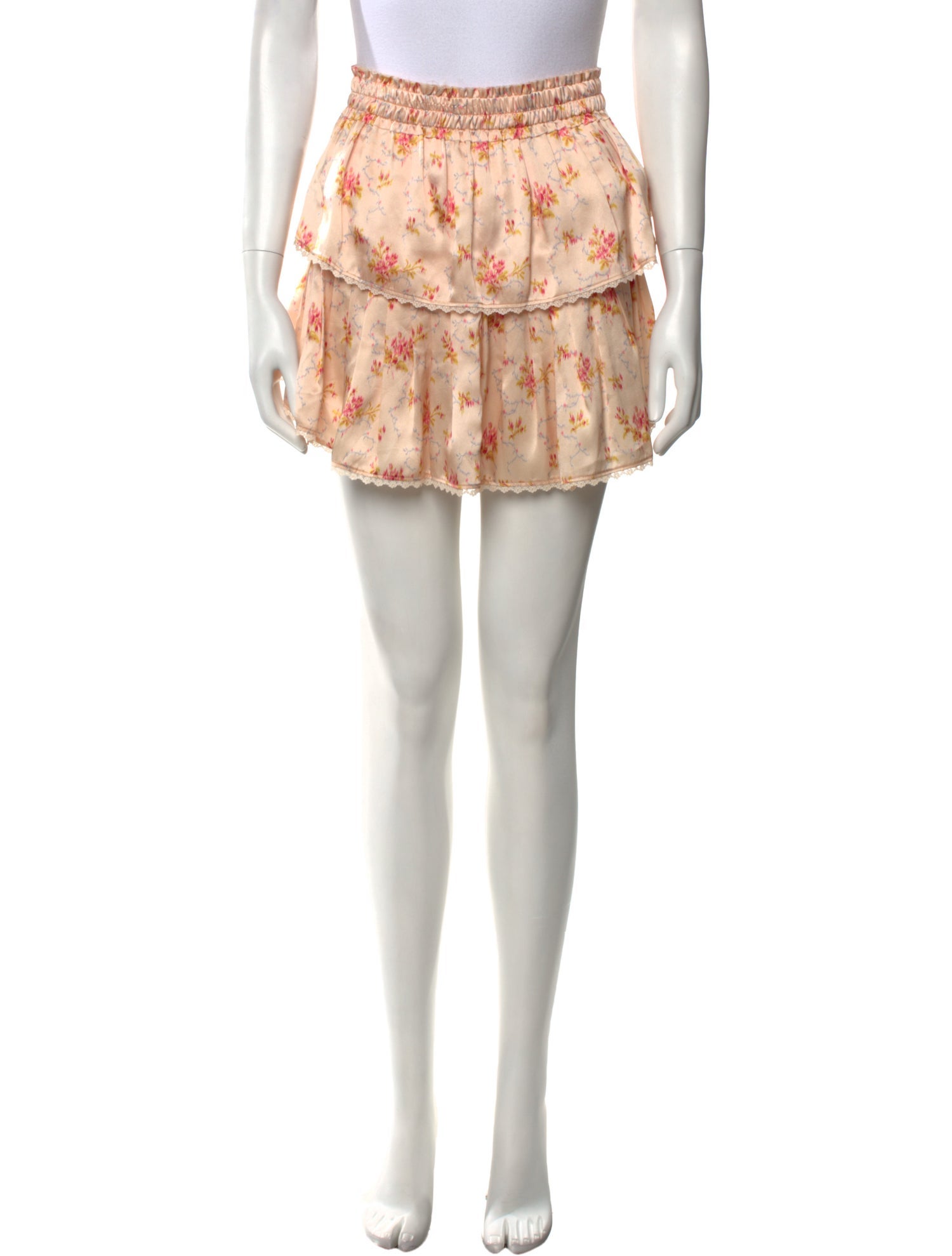 LoveShackFancy Silk Mini Skirt