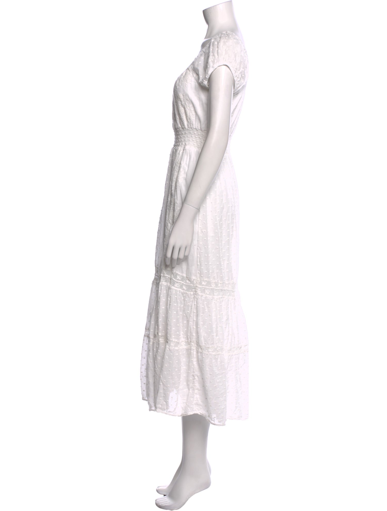 LoveShackFancy Scoop Neck Long Dress