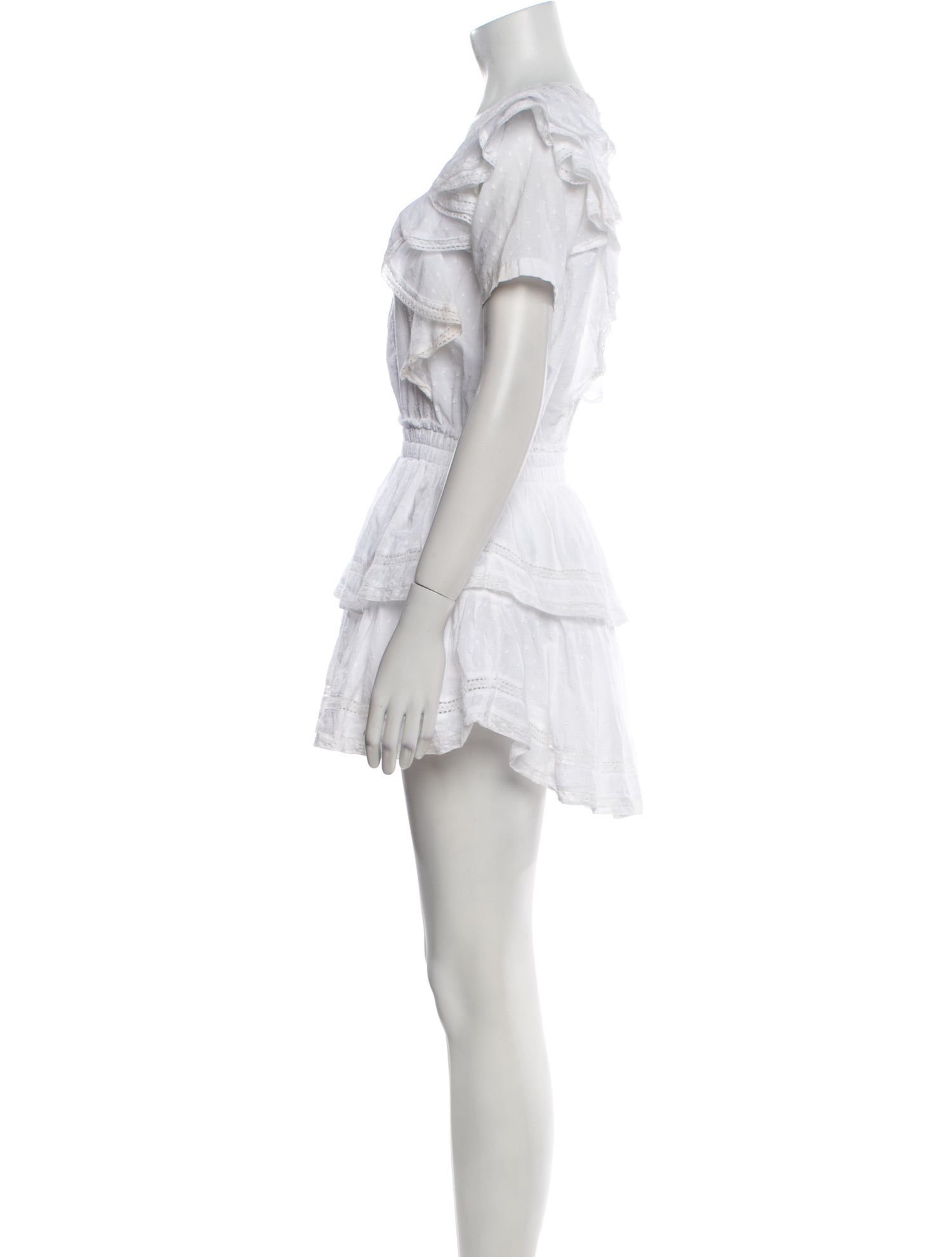 LoveShackFancy Scoop Neck Mini Dress