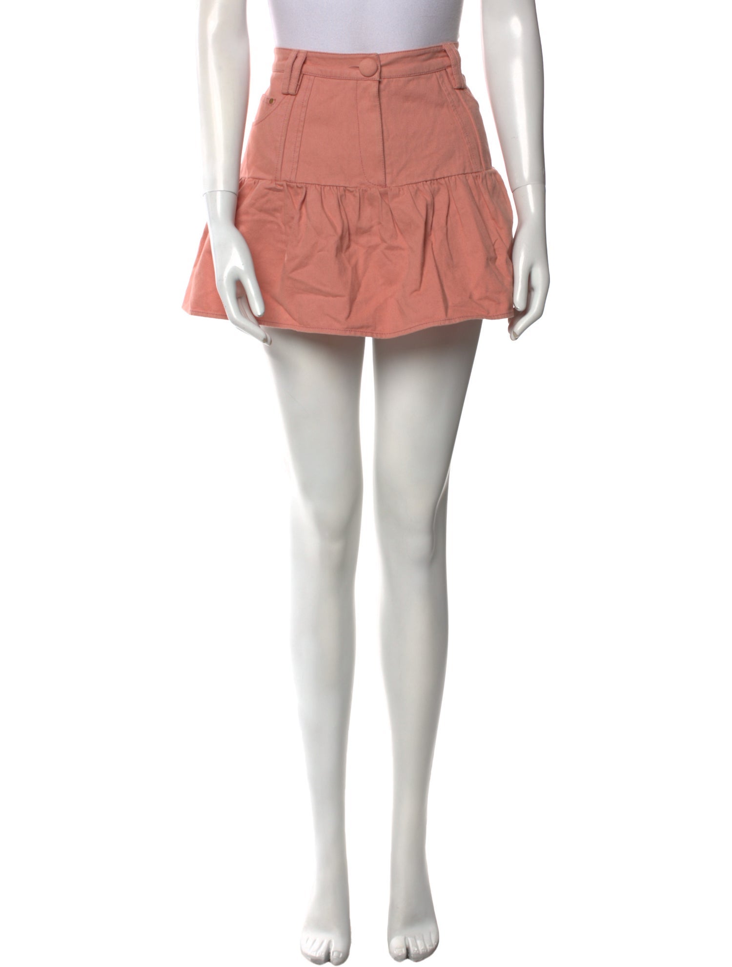 LoveShackFancy Ruffle Embellishment Mini Skirt