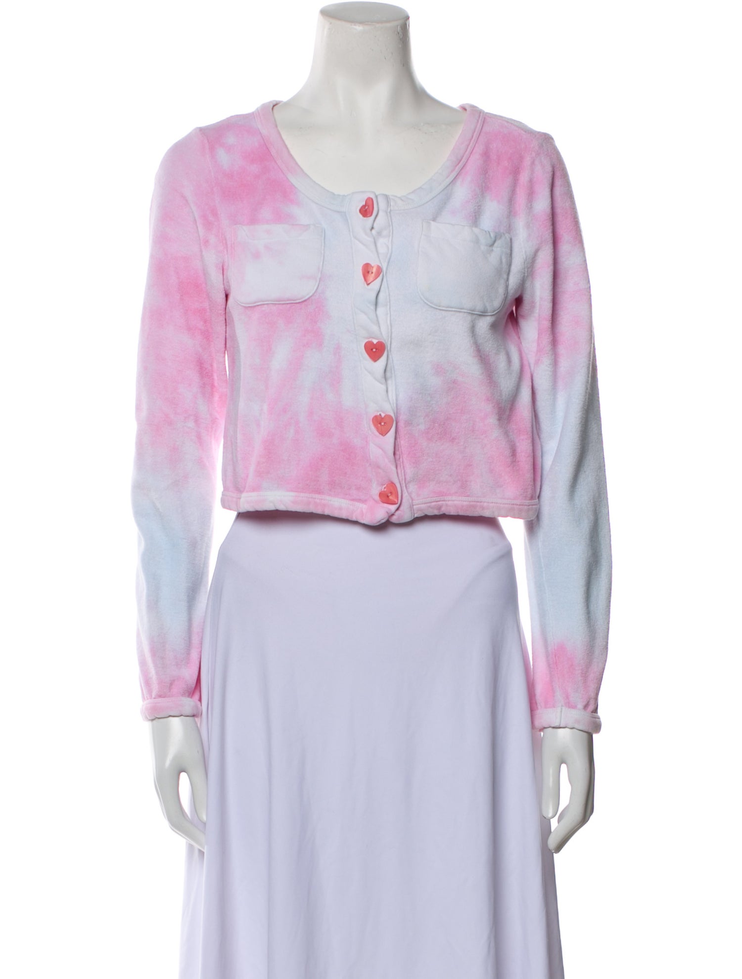 LoveShackFancy Tie-Dye Print Denim Jacket