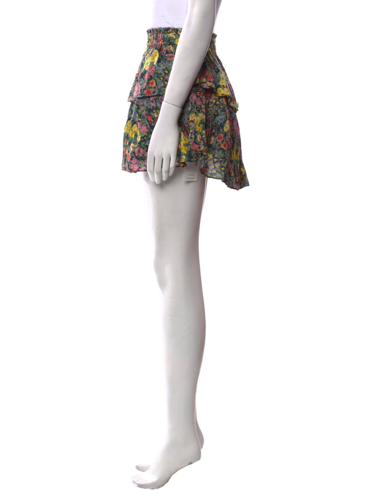 LoveShackFancy Floral Print Mini Skirt