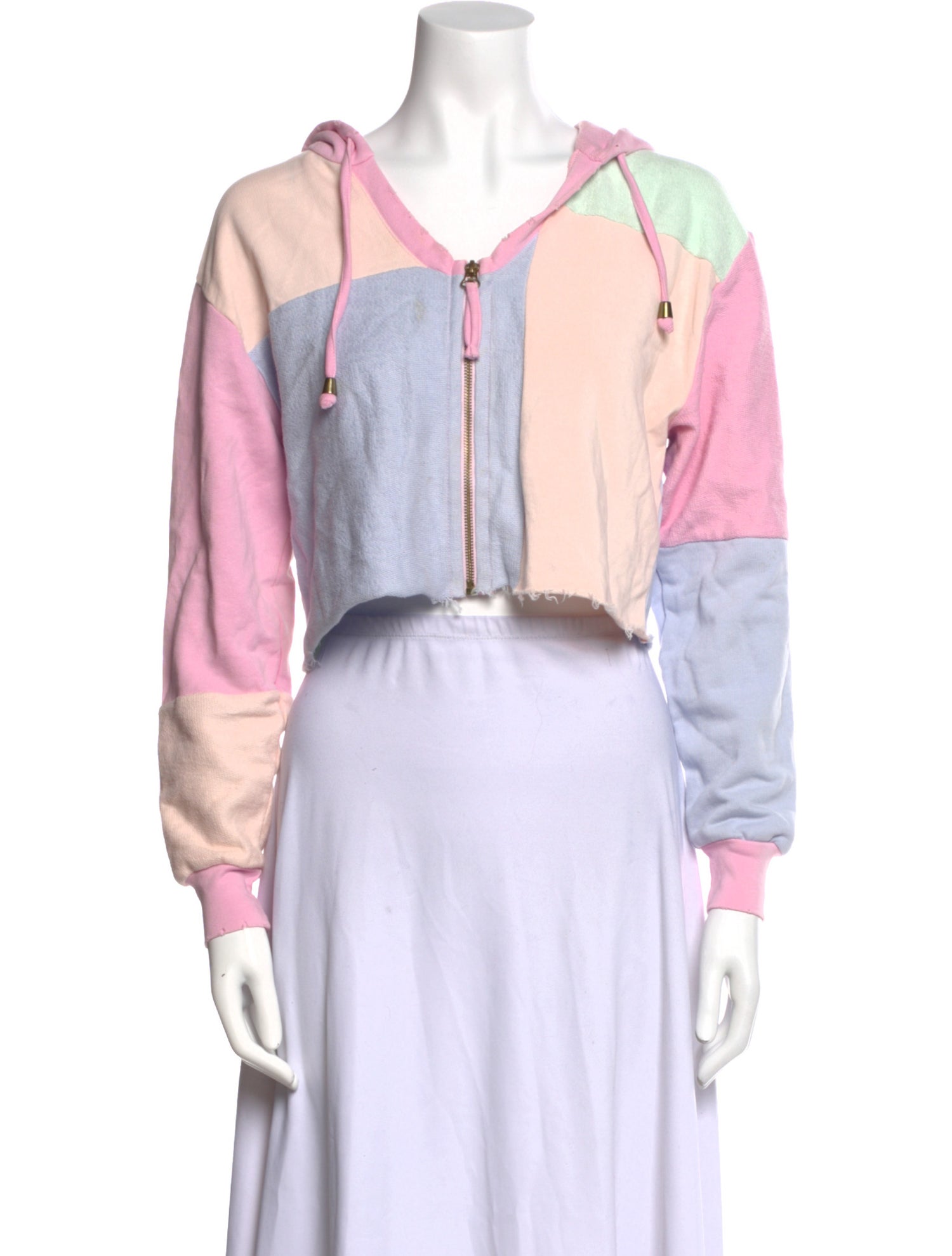 LoveShackFancy Striped V-Neck Crop Top