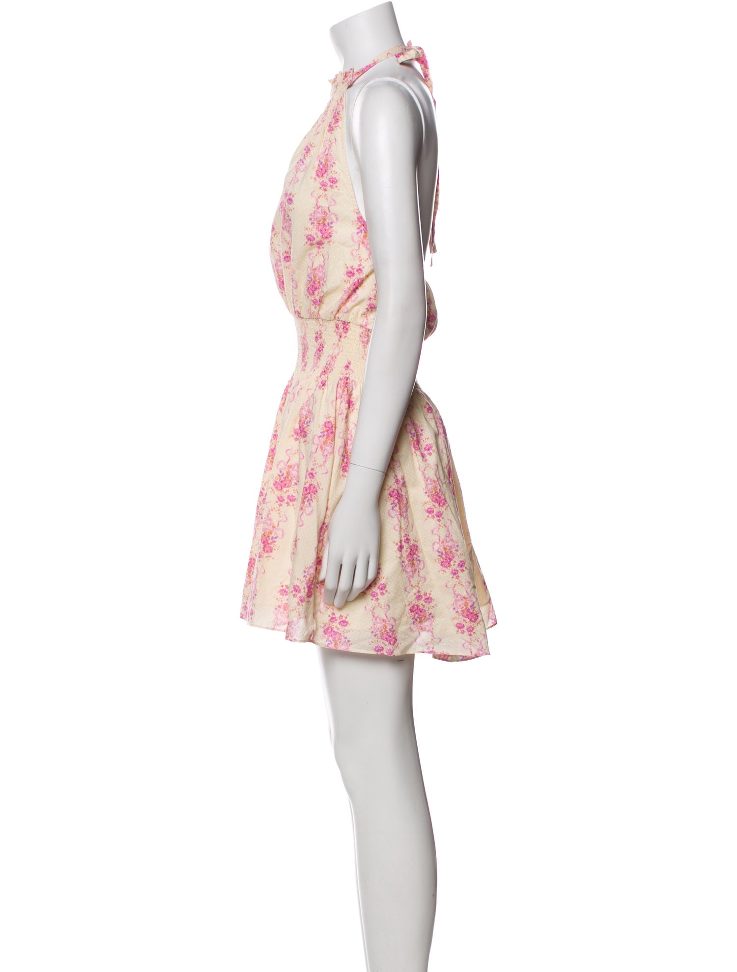 LoveShackFancy Floral Print Mini Dress