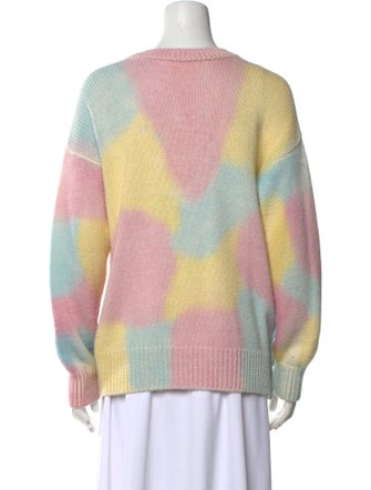 LoveShackFancy Printed V-Neck Sweater