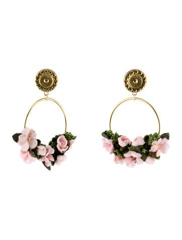 LoveShackFancy Drop Velvet Heart Earrings