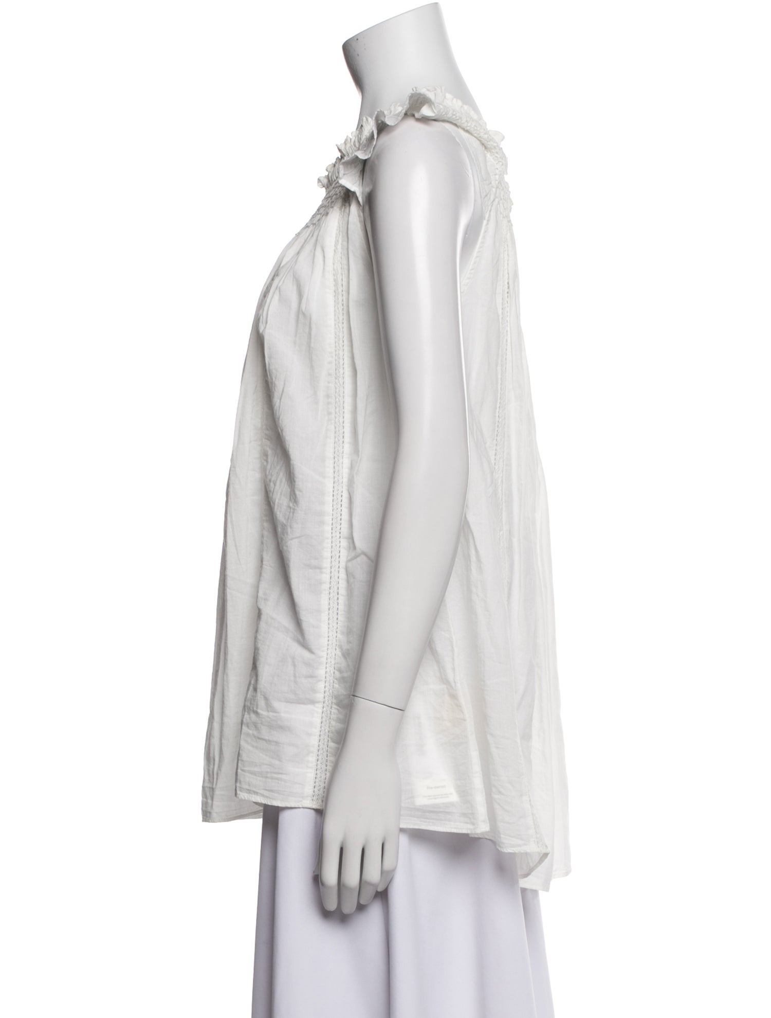 LoveShackFancy Scoop Neck Sleeveless Top