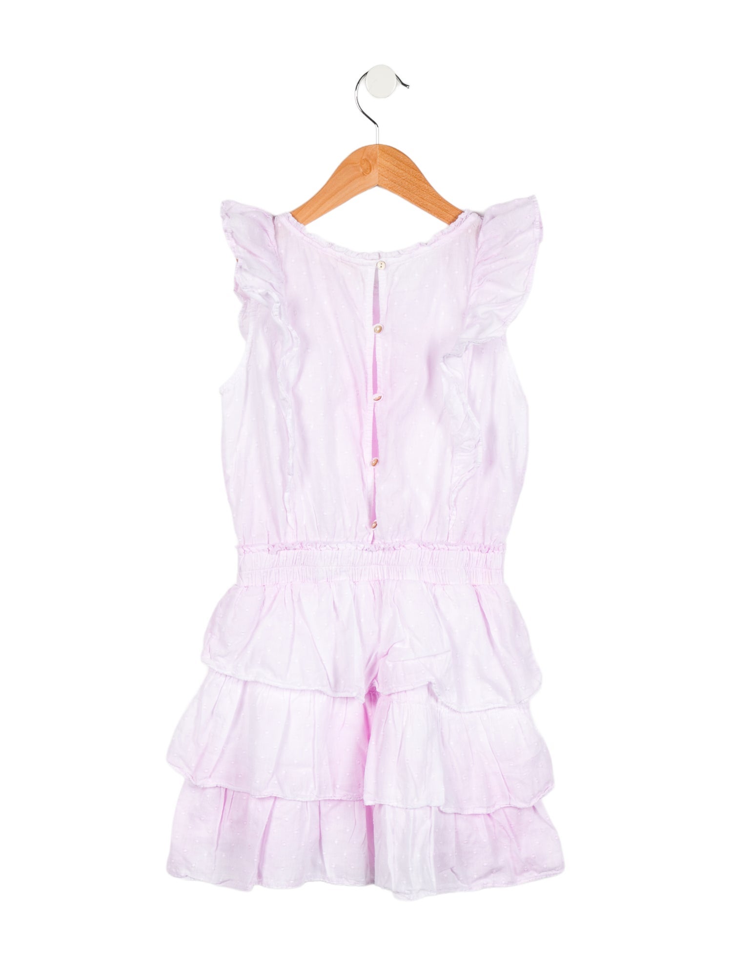 LoveShackFancy Girls' Ruffle Trim Dress