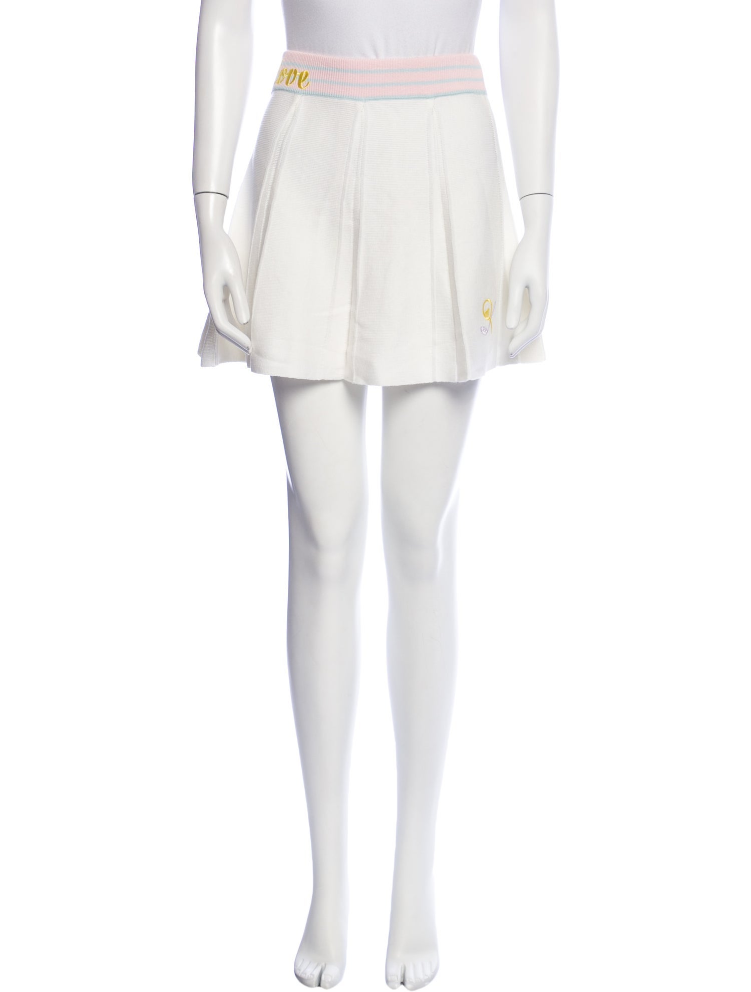 LoveShackFancy Embroidered Accent Mini Skirt w/ Tags