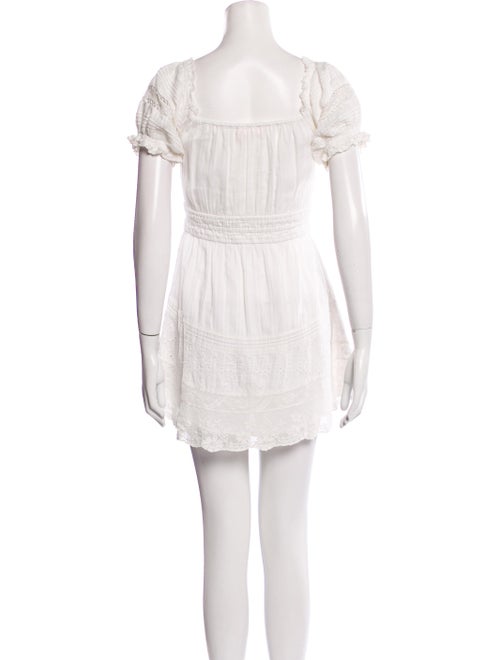 LoveShackFancy Square Neckline Mini Dress