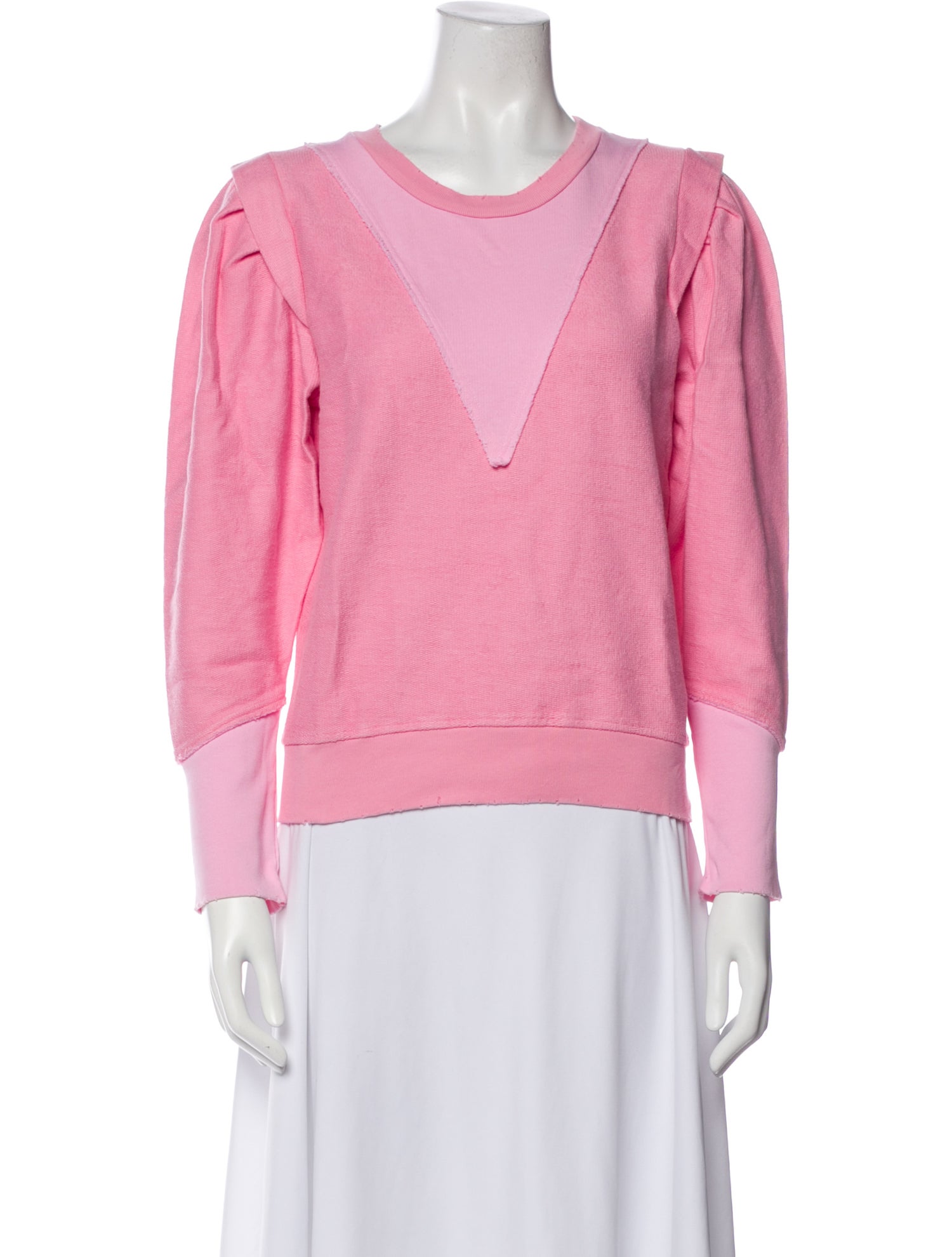 LoveShackFancy Crew Neck Long Sleeve Sweatshirt