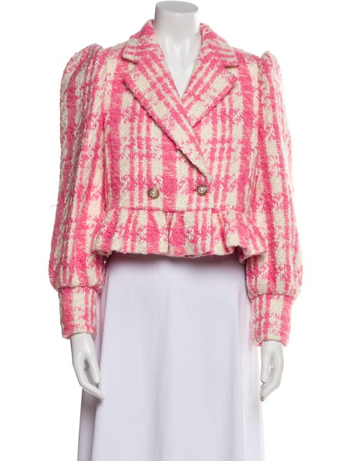 LoveShackFancy Wool Tweed Pattern Blazer