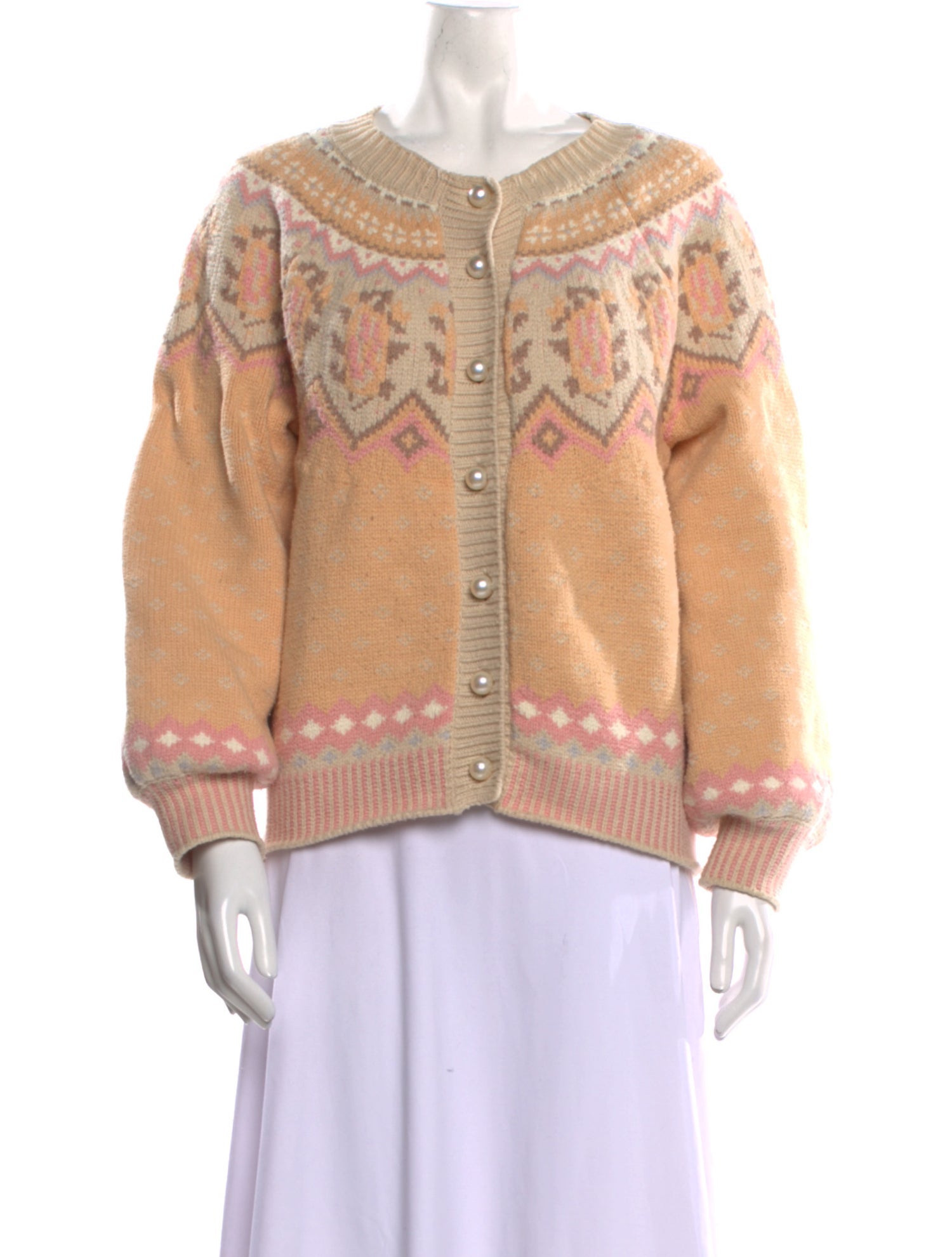 LoveShackFancy Printed Crew Neck Sweater