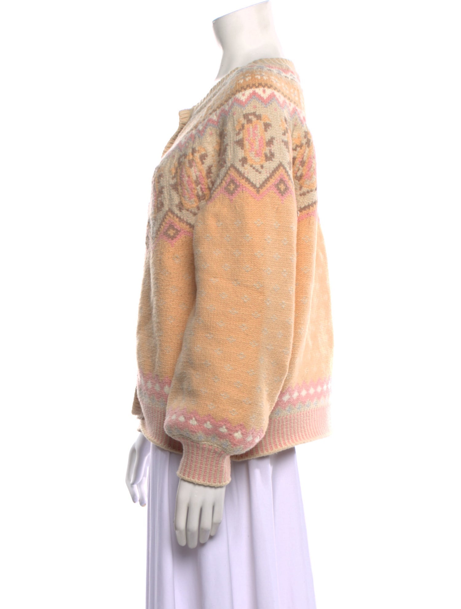 LoveShackFancy Printed Crew Neck Sweater