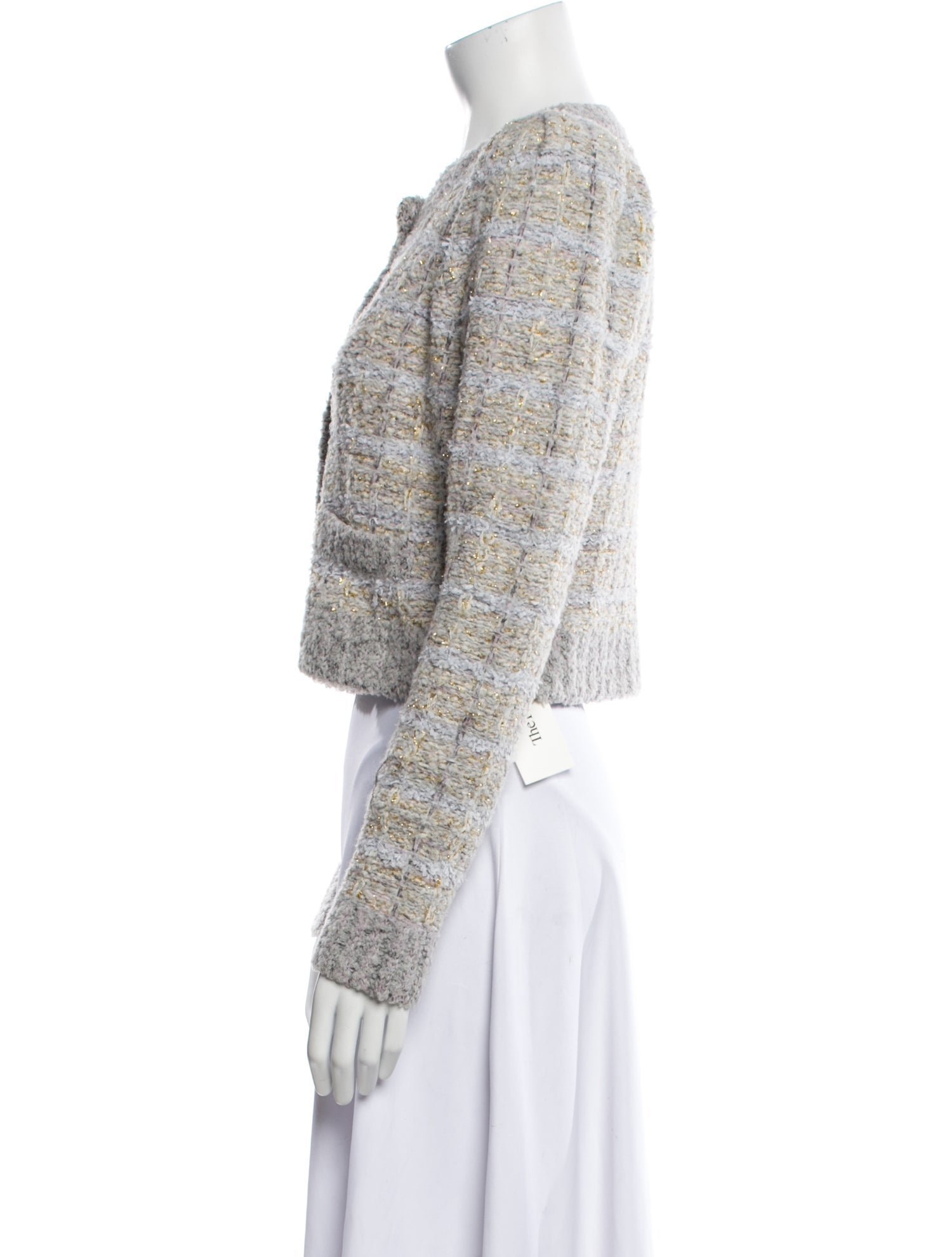 LoveShackFancy Tweed Pattern Evening Jacket