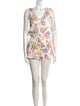 LoveShackFancy Printed V-Neck Romper